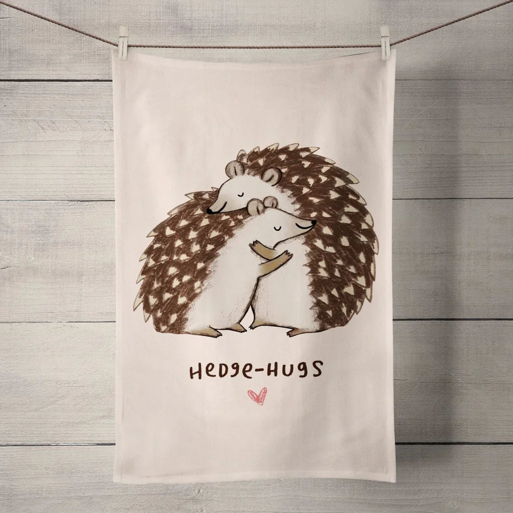 Handmade Hedgehog Lover Tea Towel Set