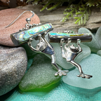 Abalone Frog Earrings