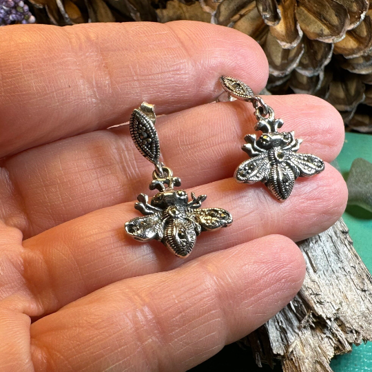 Marcasite Bee Earrings