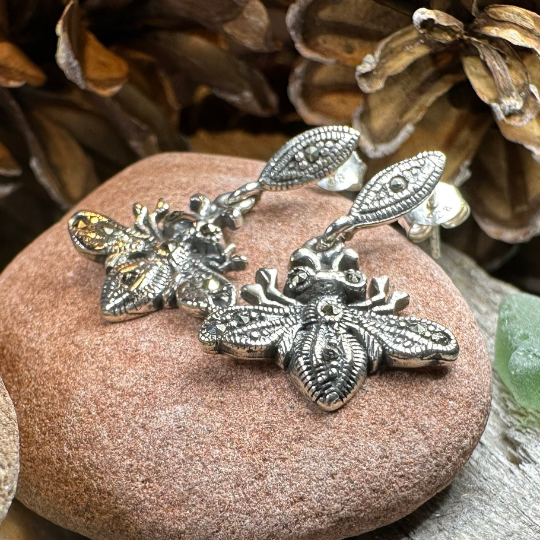 Marcasite Bee Earrings