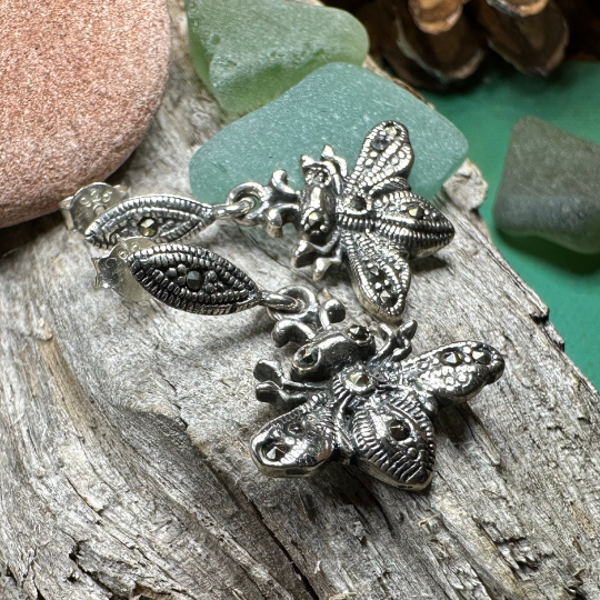Marcasite Bee Earrings