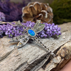 Opal Dragonfly Necklace