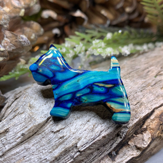 Heathergems Dog Scottish Brooch