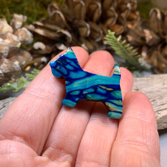 Heathergems Dog Scottish Brooch