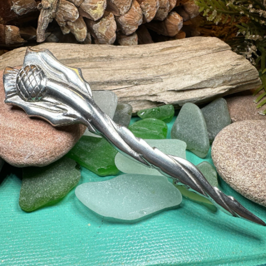 Modern Thistle Kilt Pin