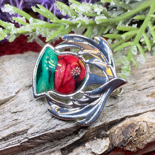 Scotland Heathergems Thistle Brooch