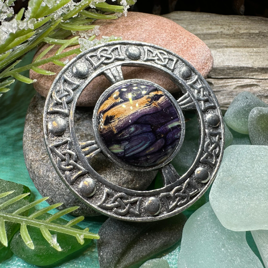 Celtic Heathergems Brooch
