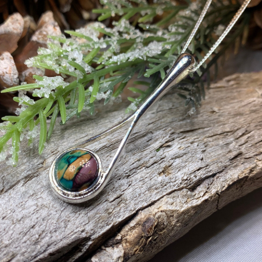 Scottish Raindrop Heathergems Necklace