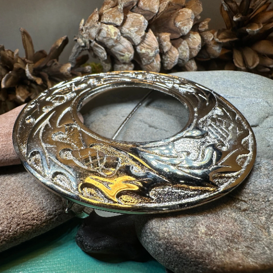 Thistle Tartan Pin Brooch