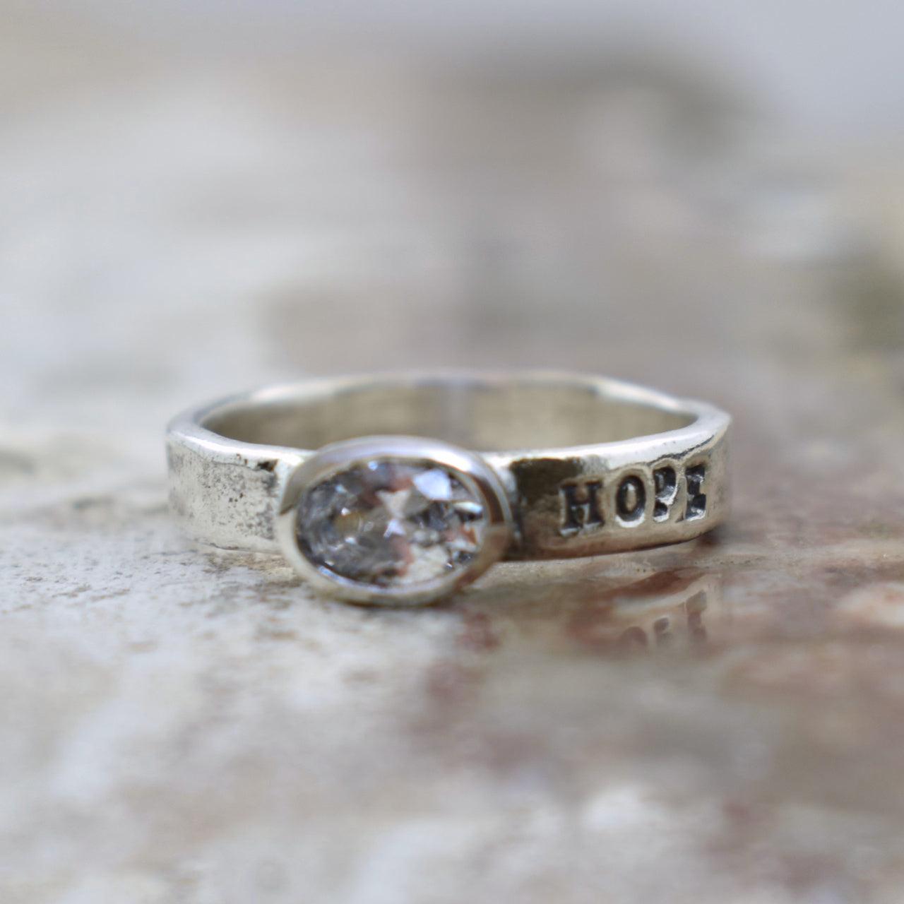 Personalized Oval Birthstone Ring