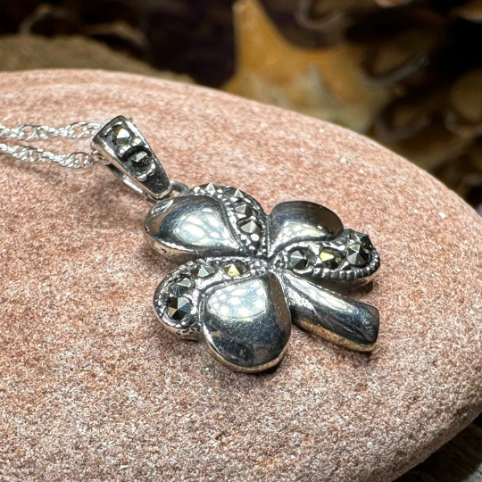 Shamrock Marcasite Necklace
