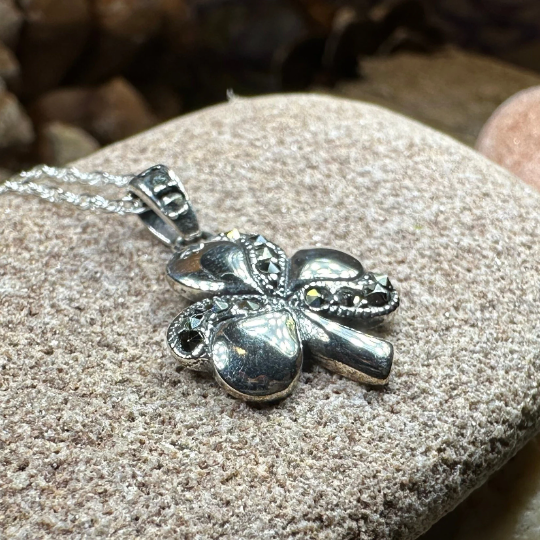 Shamrock Marcasite Necklace
