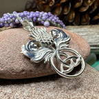 Scottish Thistle Trinity Knot Necklace