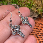 Dove Celtic Cross Earrings
