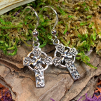 Dove Celtic Cross Earrings