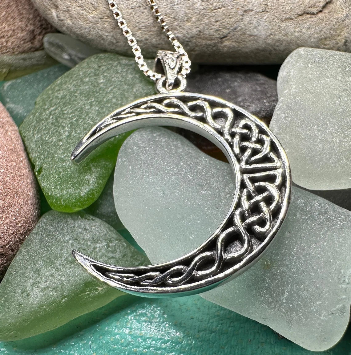 Celtic Knot Moon Necklace