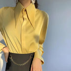 Millicent – Elegant Long-sleeved Satin Blouse