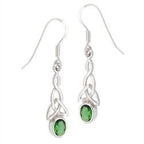 Celtic Trinity Knot Crystal Earrings