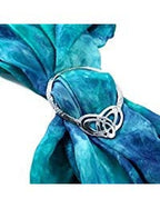 Celtic Double Heart Scarf Ring