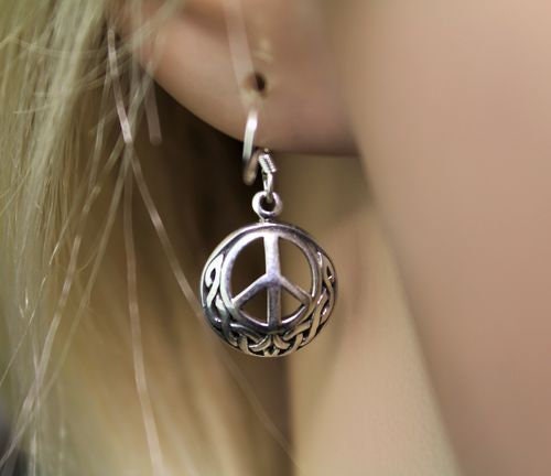 Celtic Peace Sign Earrings