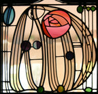 Scottish Bloom Mackintosh Rose Post Earrings