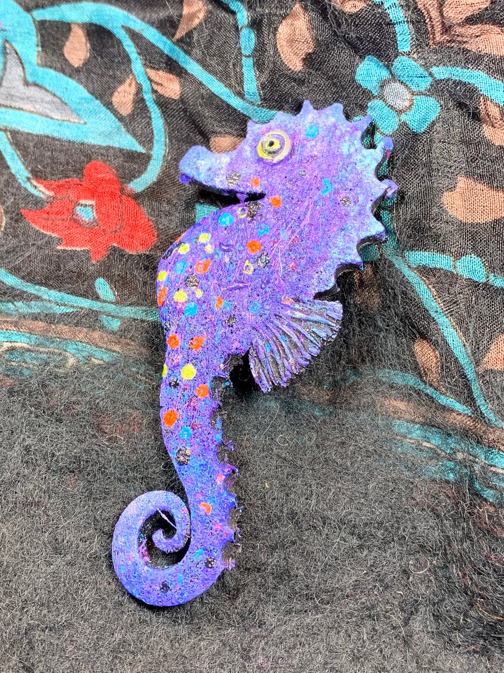 Colorful Seahorse Brooch