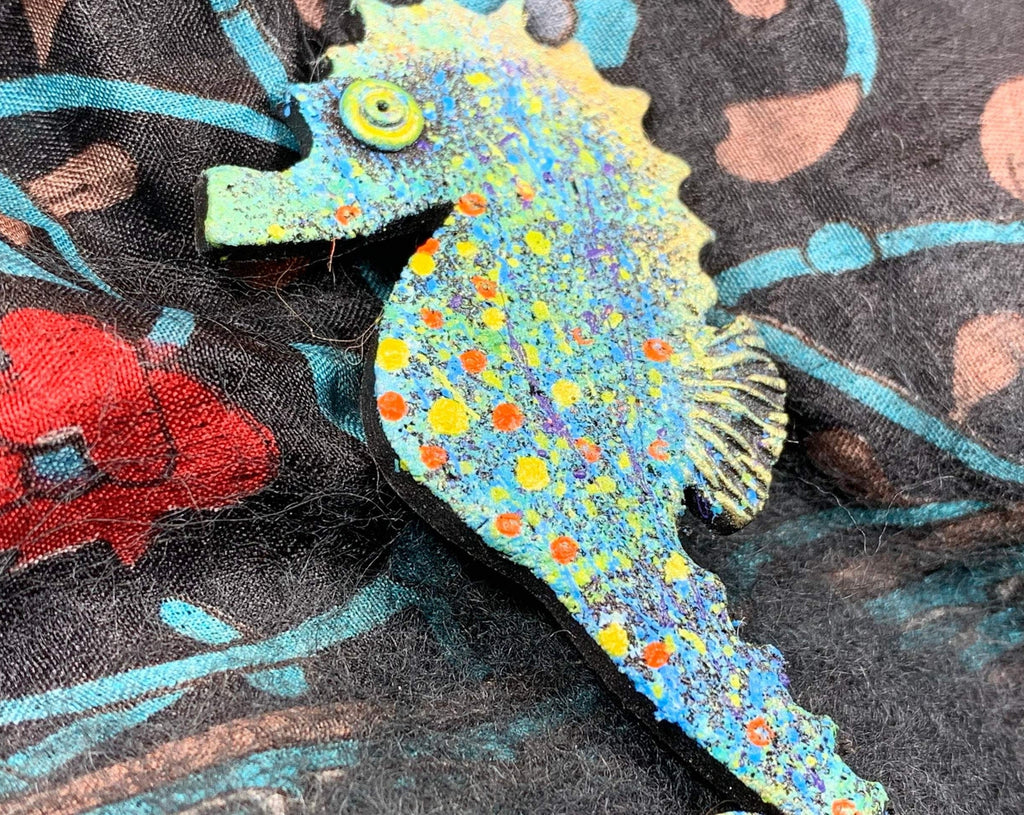 Colorful Seahorse Brooch