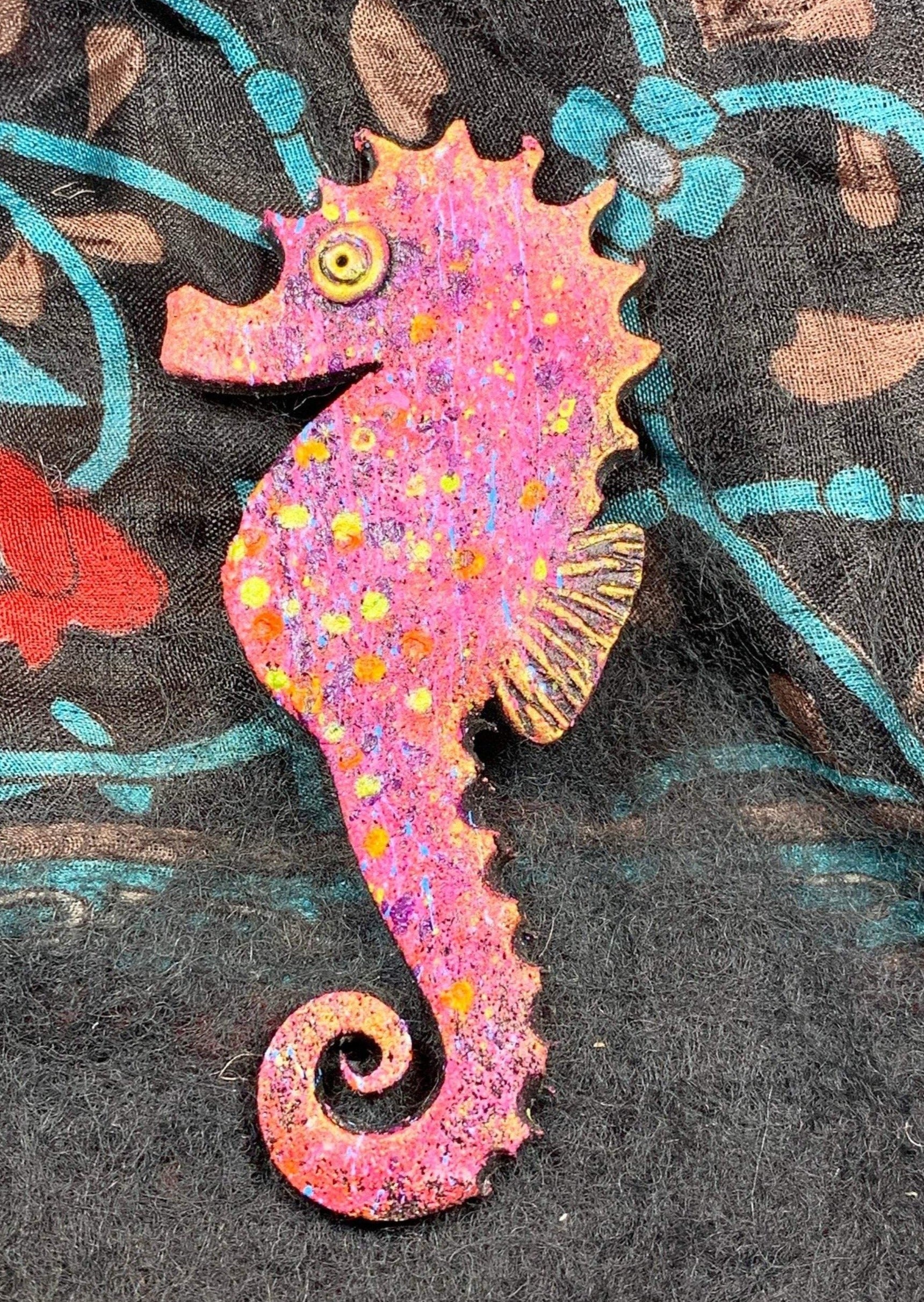 Colorful Seahorse Brooch