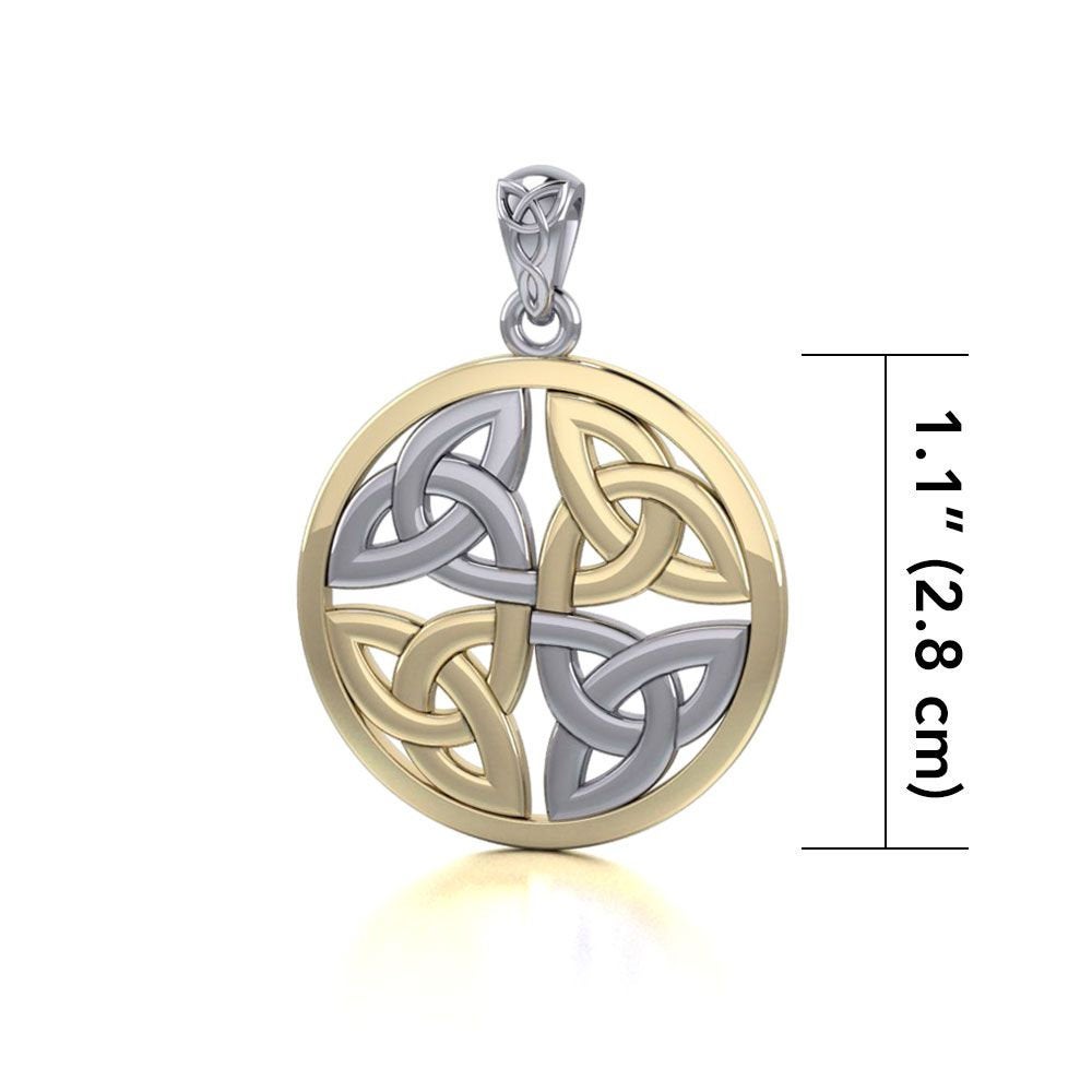 Four Triquetra Knot Necklace