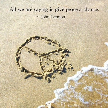 Peace Sign Opal Necklace