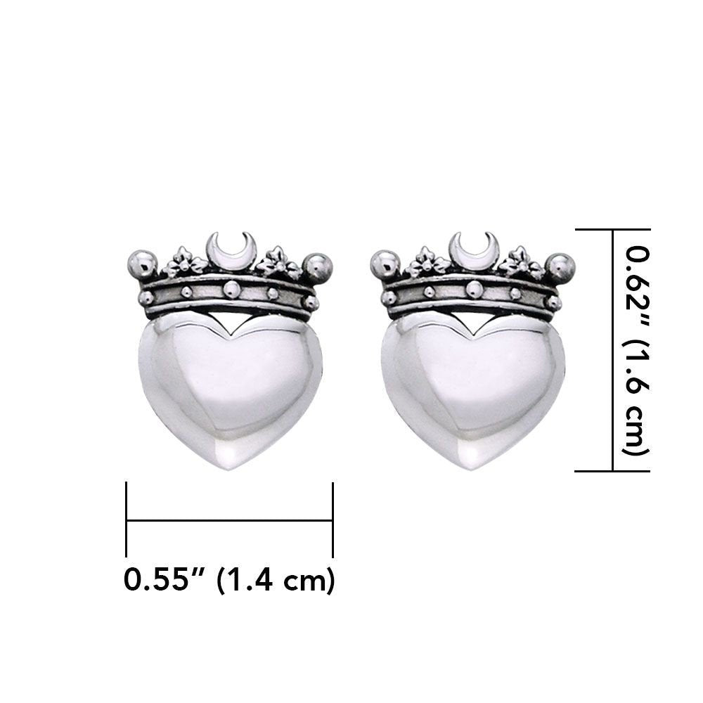 Celtic Claddagh Post Earrings
