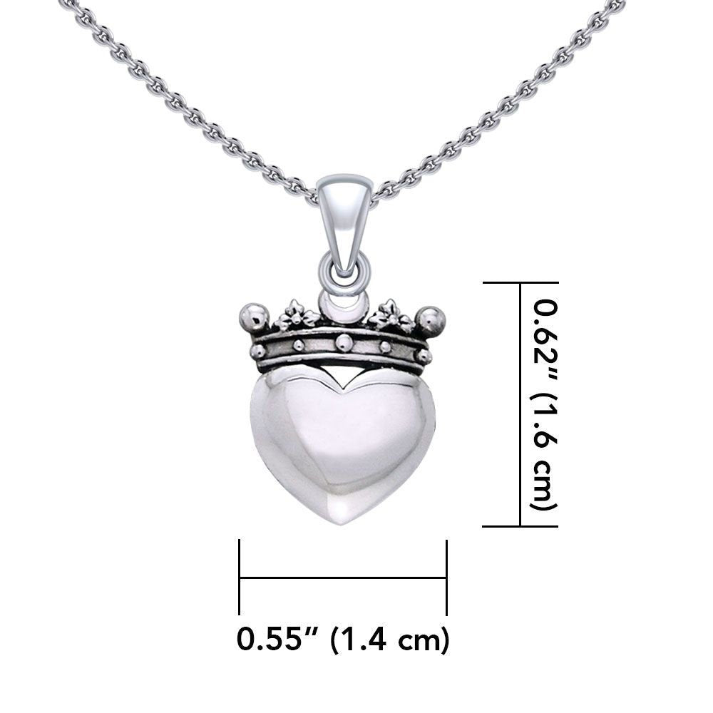 Crescent Moon Claddagh Necklace