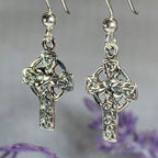 Dove Celtic Cross Earrings