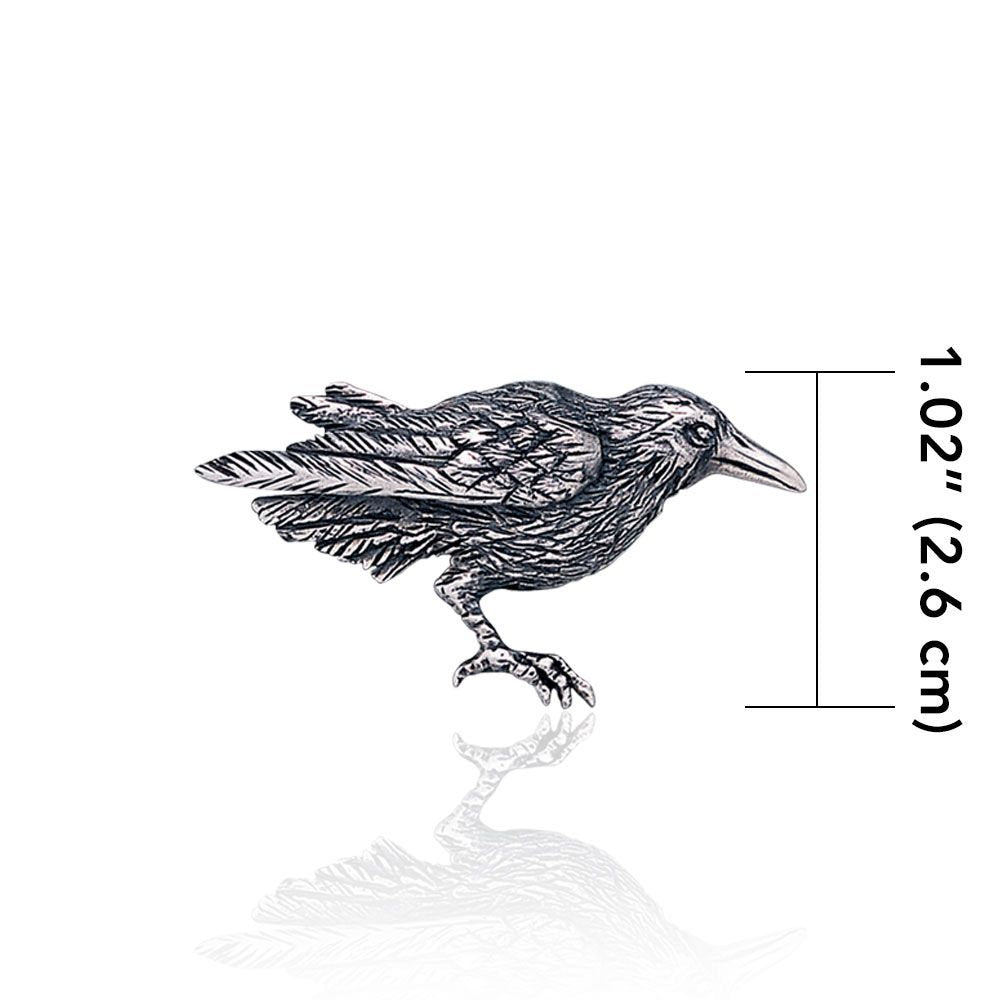 Tethra Realistic Raven Brooch