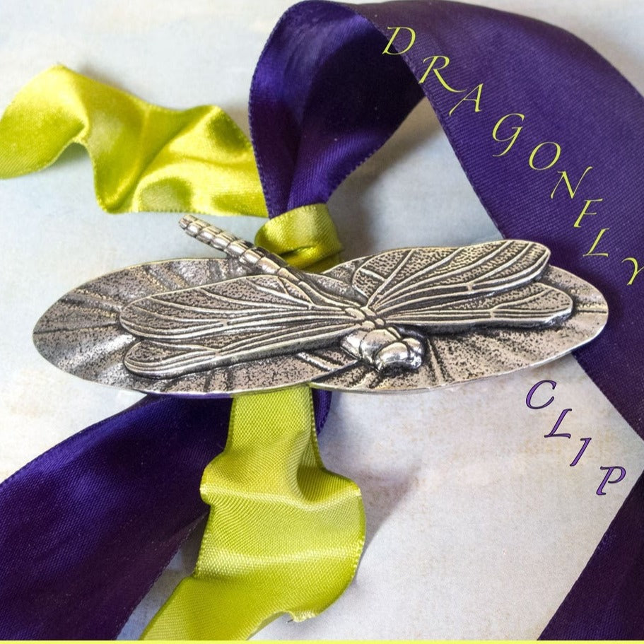 Waterlily Dragonfly Hair Clip