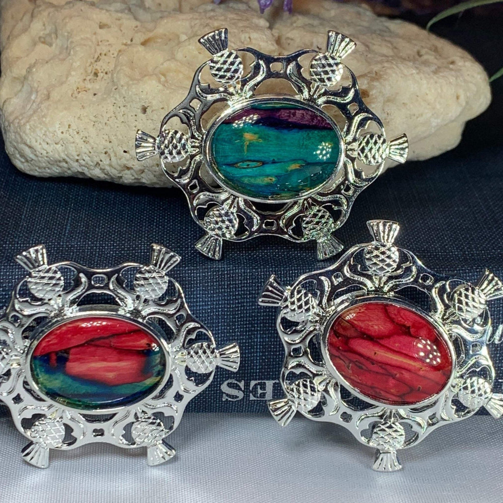 Heathergems Thistle Brooch