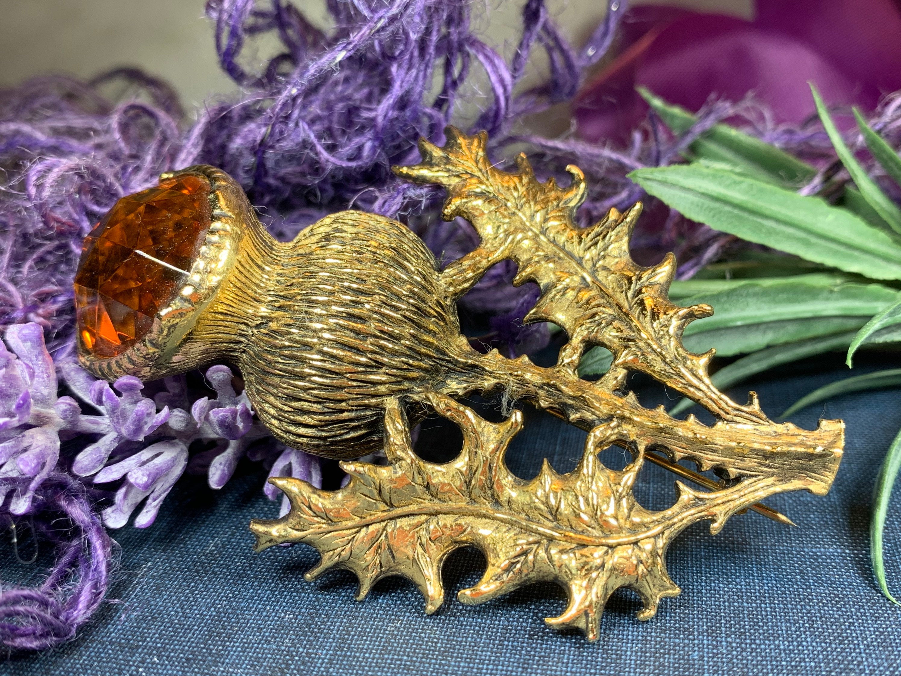 Bold Thistle Brooch
