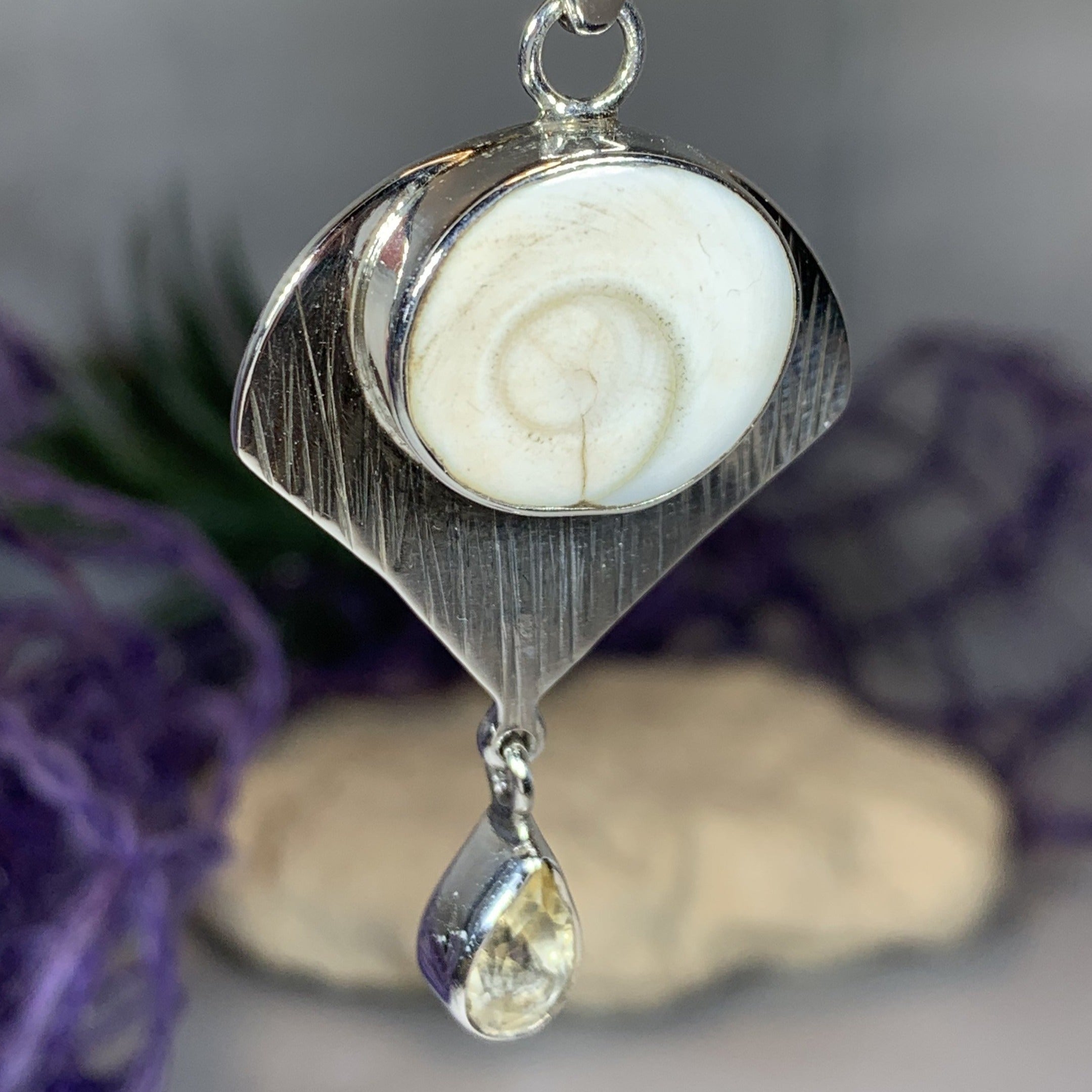 Shiva Shell Citrine Necklace