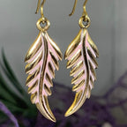 Bronze Feather Earrings