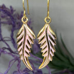 Bronze Feather Earrings