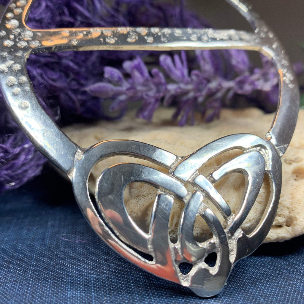 Celtic Double Heart Scarf Ring