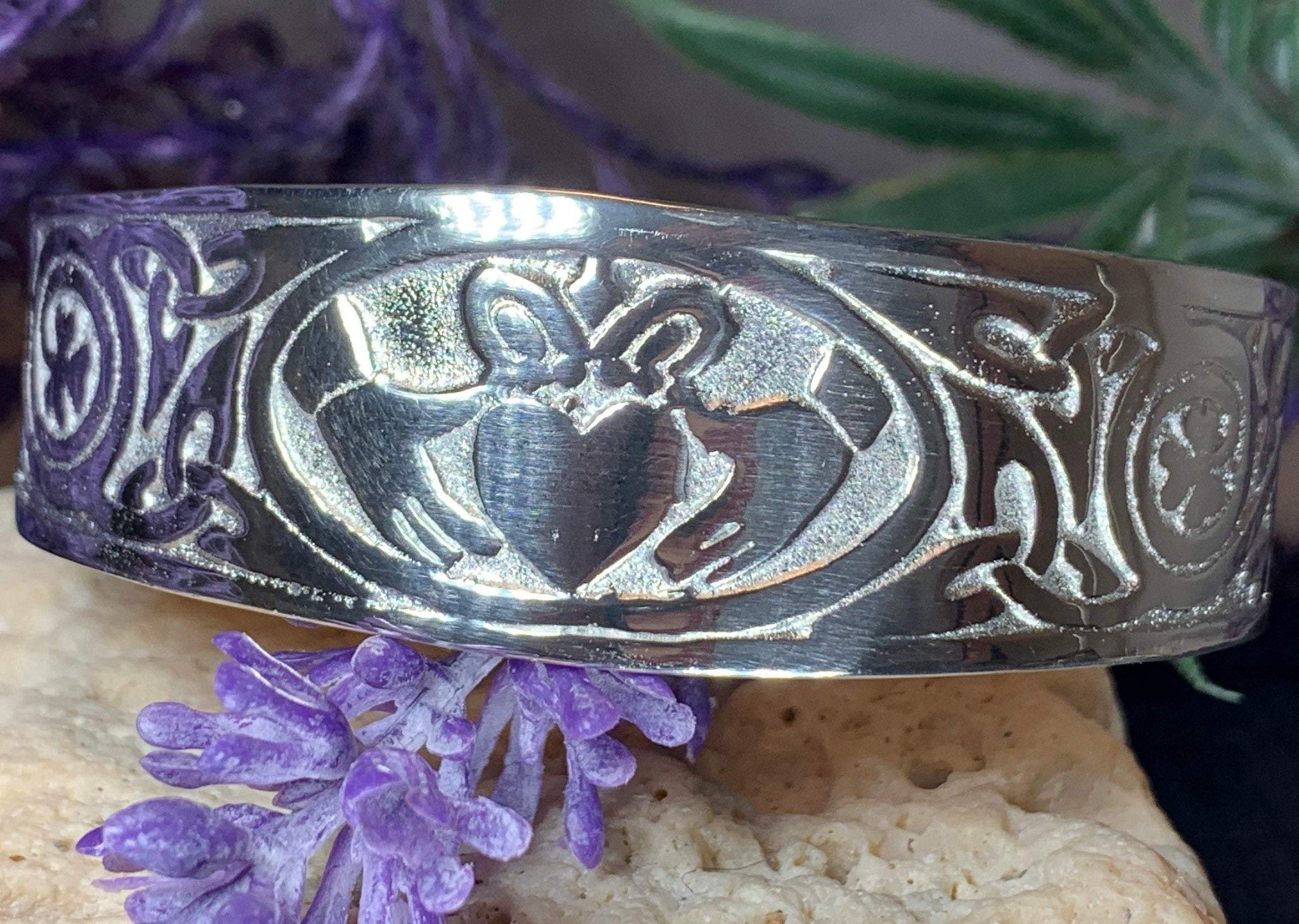 Galway Claddagh Cuff Bracelet