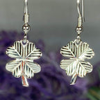 Wee Shamrock Silver Earrings