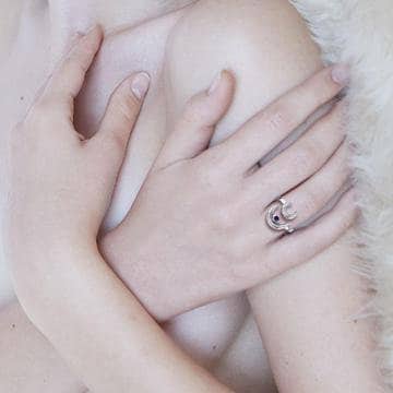 Double Crescent Moon Ring