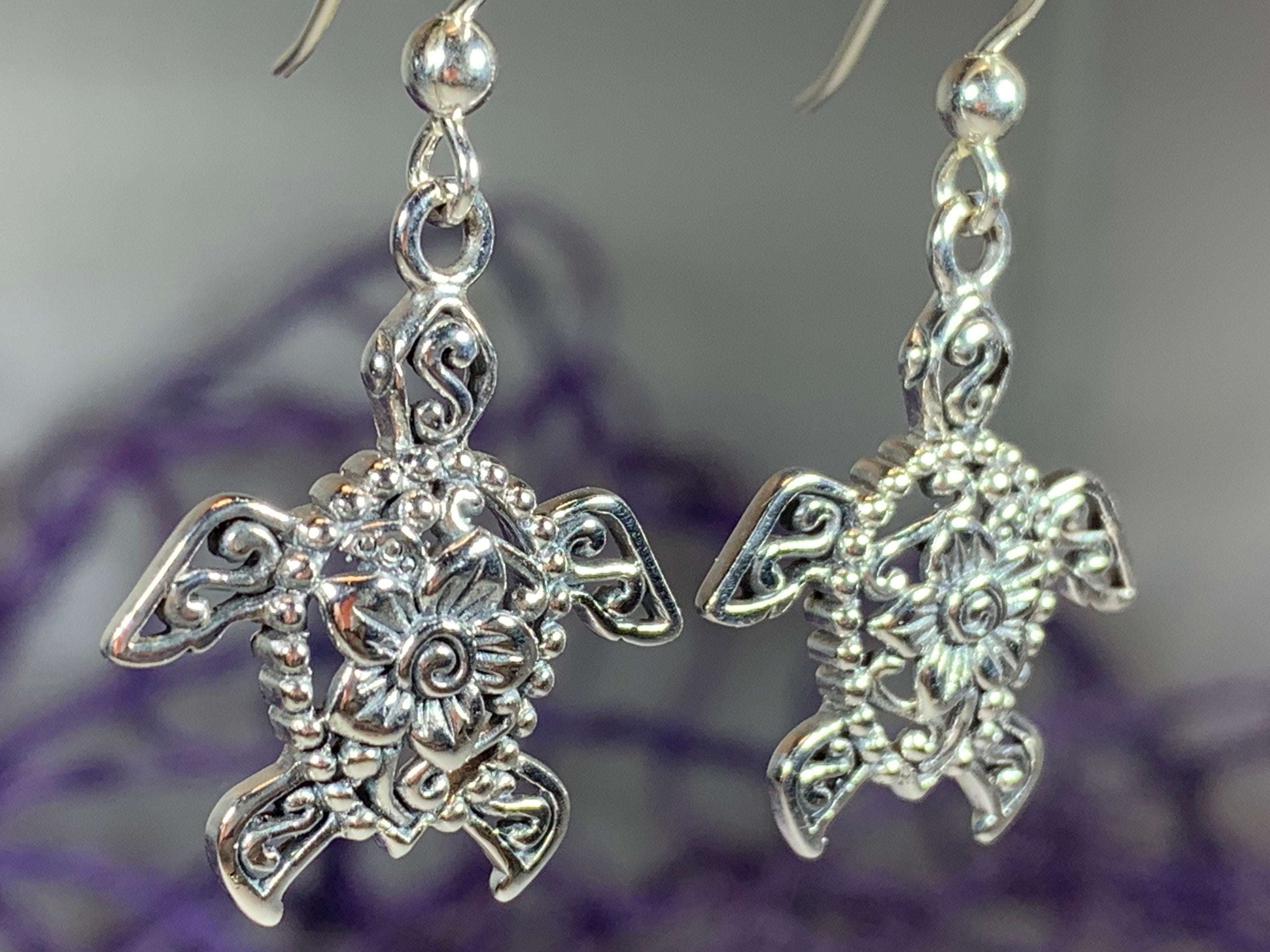 Blooming Turtle Earrings