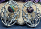 Scottish Heathergems Thistle Brooch