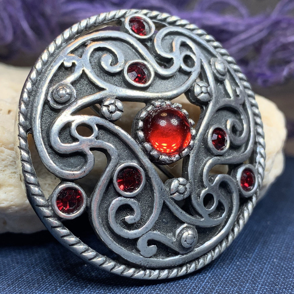 Ancient Spirals Celtic Knot Brooch