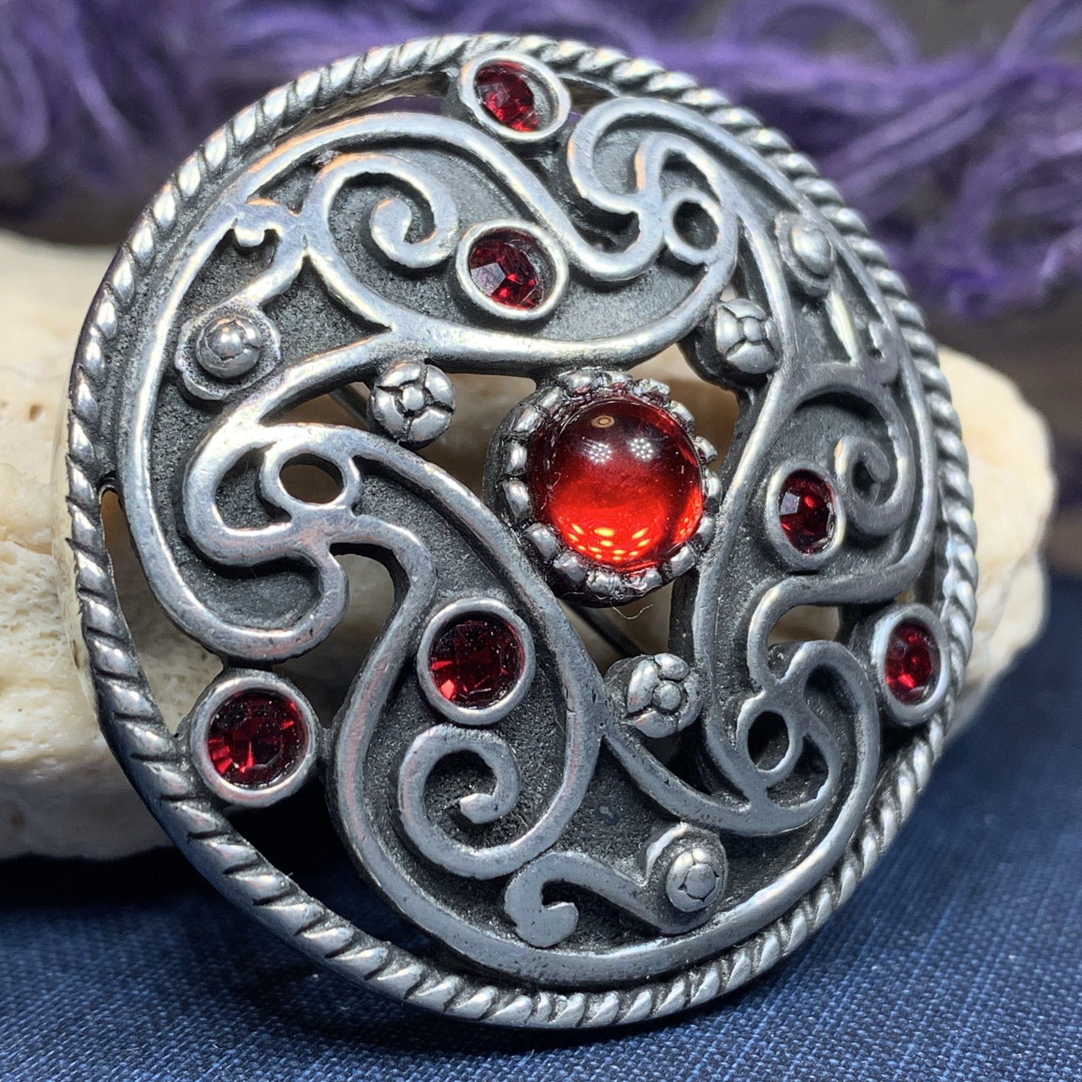 Ancient Spirals Celtic Knot Brooch