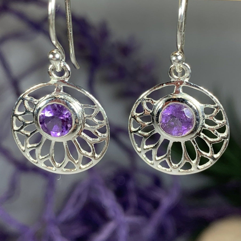 Celtic Lotus Flower Earrings