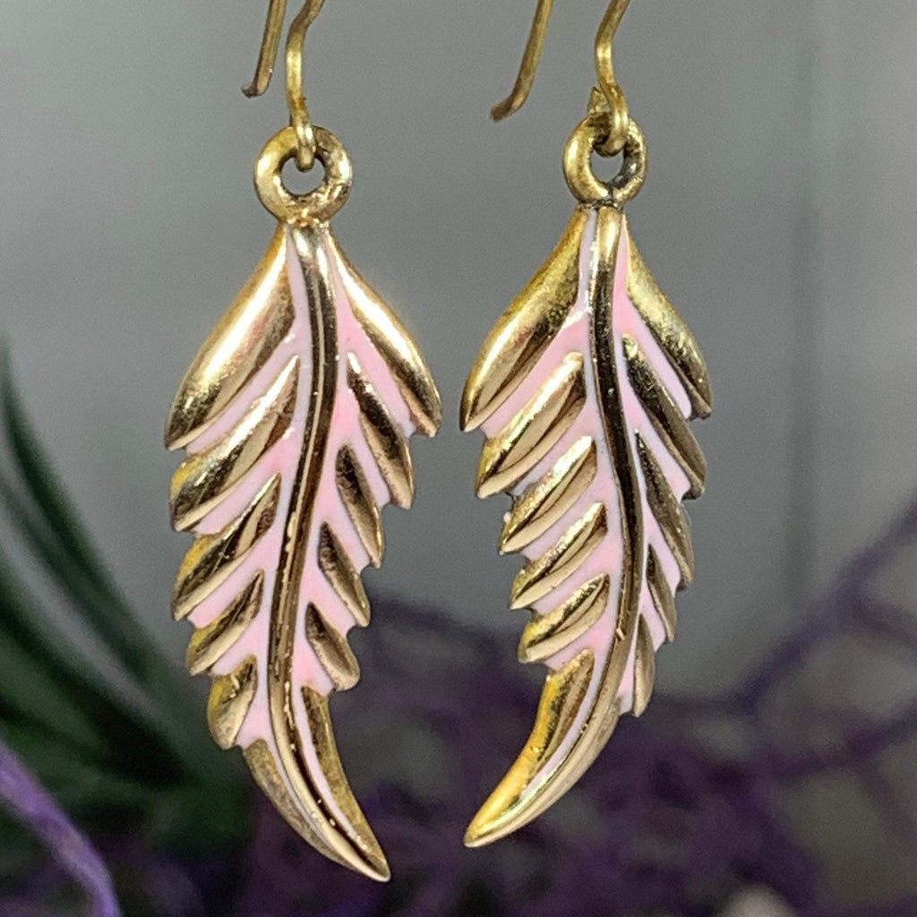 Bronze Feather Earrings